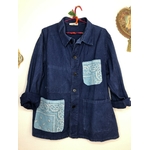 veste bleu de travail bandana bleu ciel