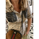 chemise vintage poches bandanas noires portée