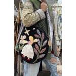 sac patchwork vintage porté