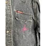 chemise jean noire vintage collab Les Lisette détail