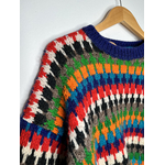 pull laine multicolore vintage détail