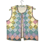 gilet sans manches patchwork pastel 2