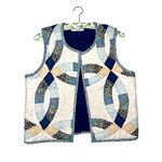 gilet sans manches patchwork bleu 3