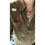 Chemise daim brodée foncée-2
