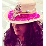 Chapeau cuir rose 3