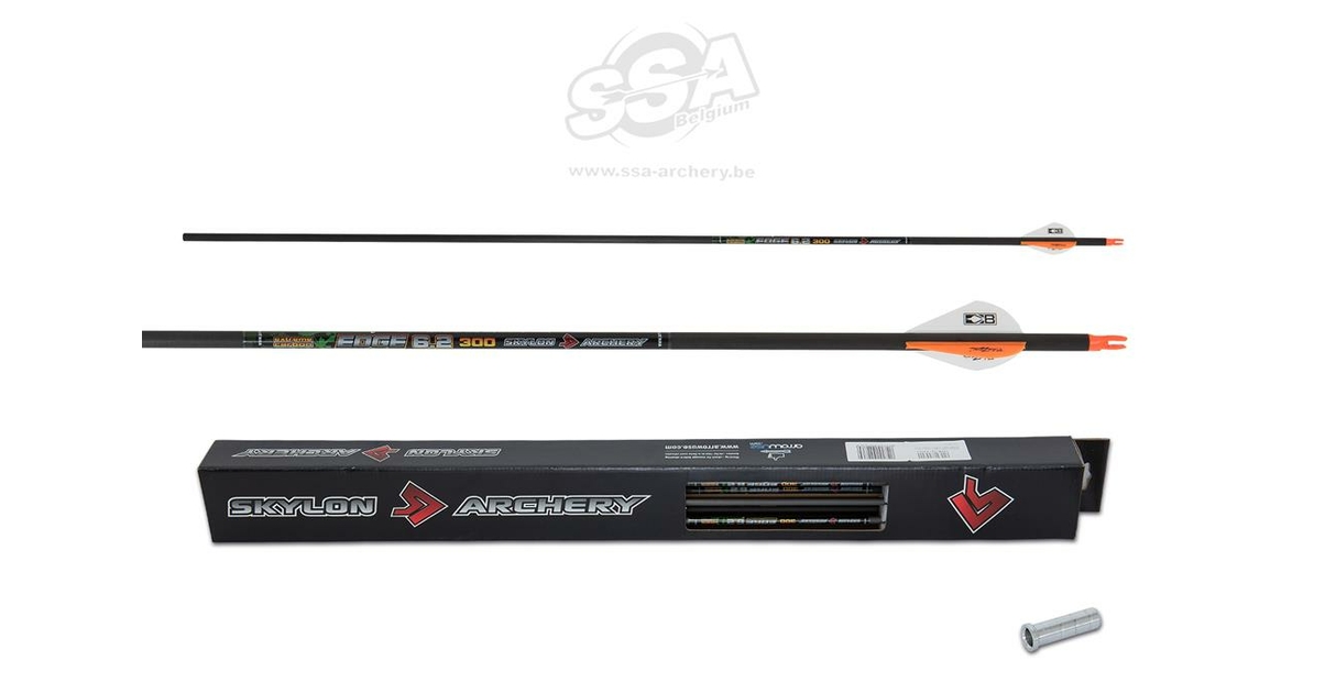 SHARROW 32 Pouces Flèche de Carbone Spine 500 Flèches de Chasse avec 4 Plues Naturelles pour