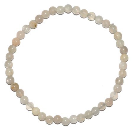 Bracelet en pierre de lune boules 4mm EXTRA