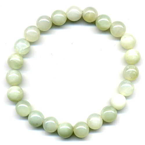 10 Perles De Pierre - Jade Olive - Boules 8 Mm - Neuves - Pour Création De Bijoux