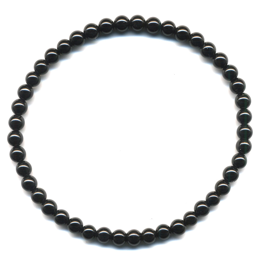 Bracelet-obsidienne-noire-4mm