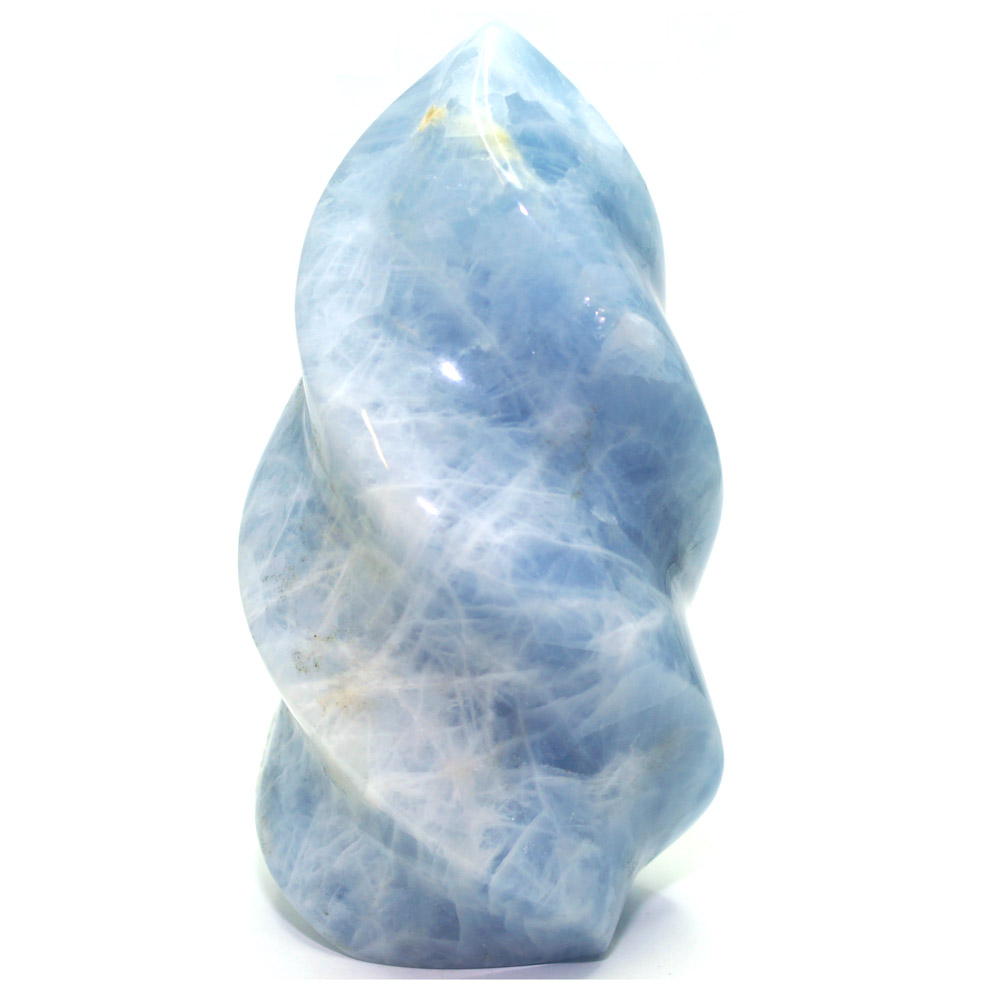 Pièce-unique-Calcite-bleue-forme-flamme-1,34Kg