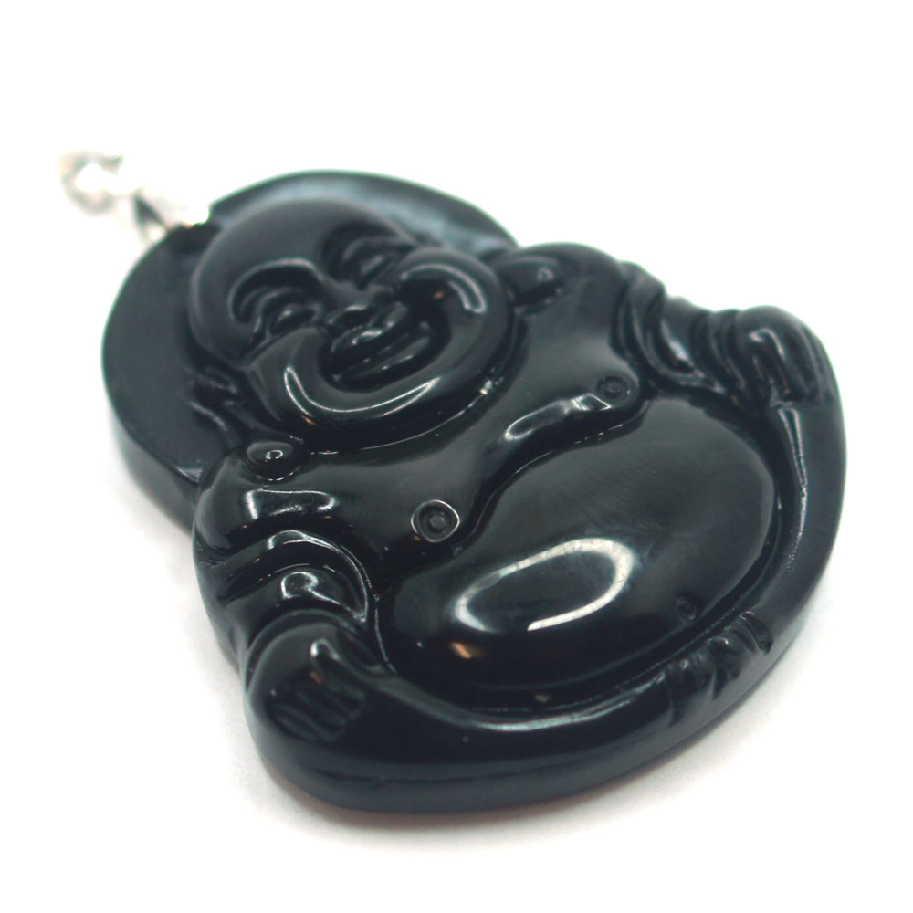 Pendentif-obsidienne-oeil-célèste-bouddha-argent-2