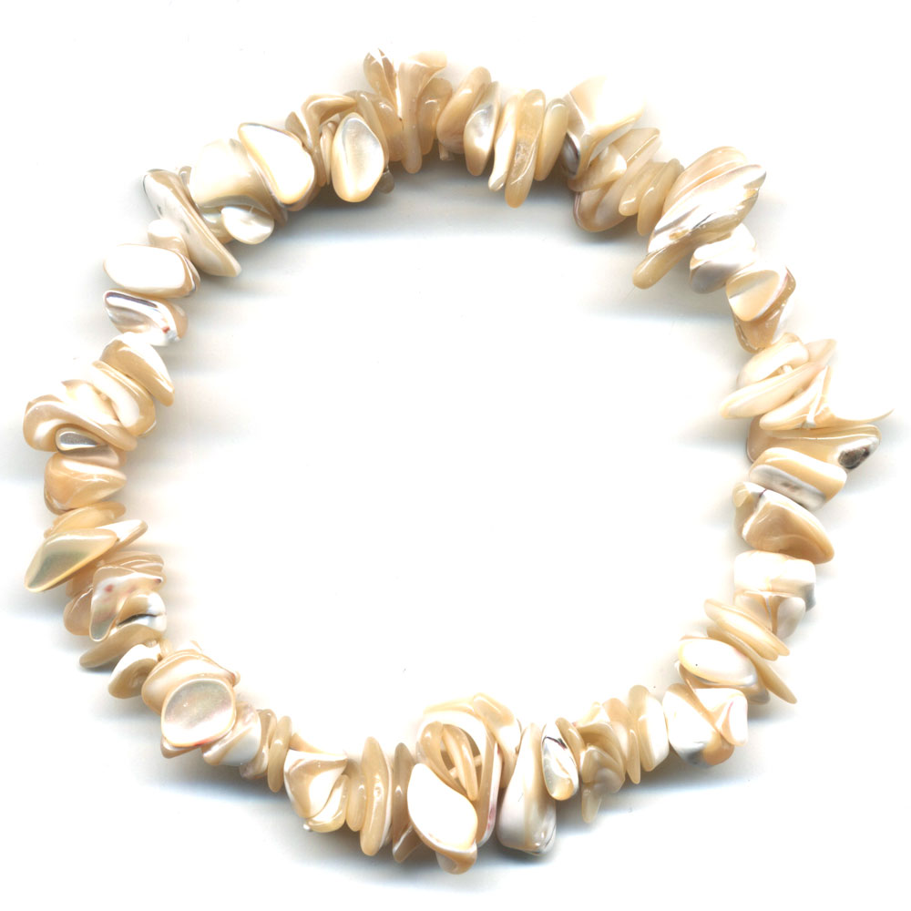 Bracelet jonc vintage laiton et nacre