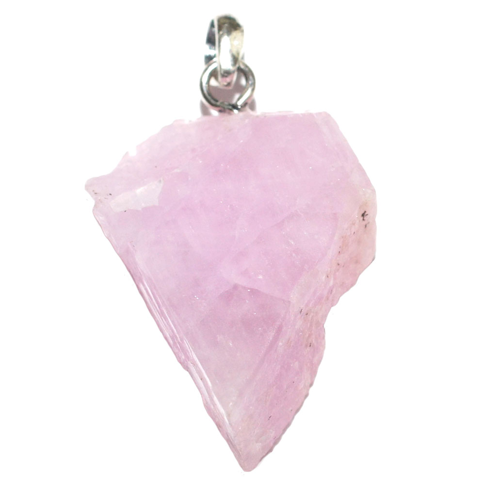 Pièce-unique-Pendentif-kunzite-rose-brute-bélière-argent-Modèle-3
