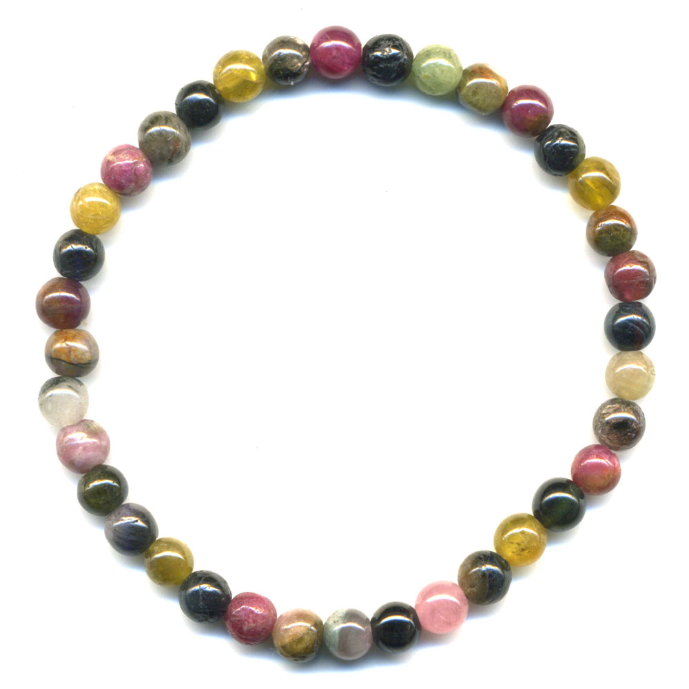 Bracelet Tourmaline multi boules 4 mm