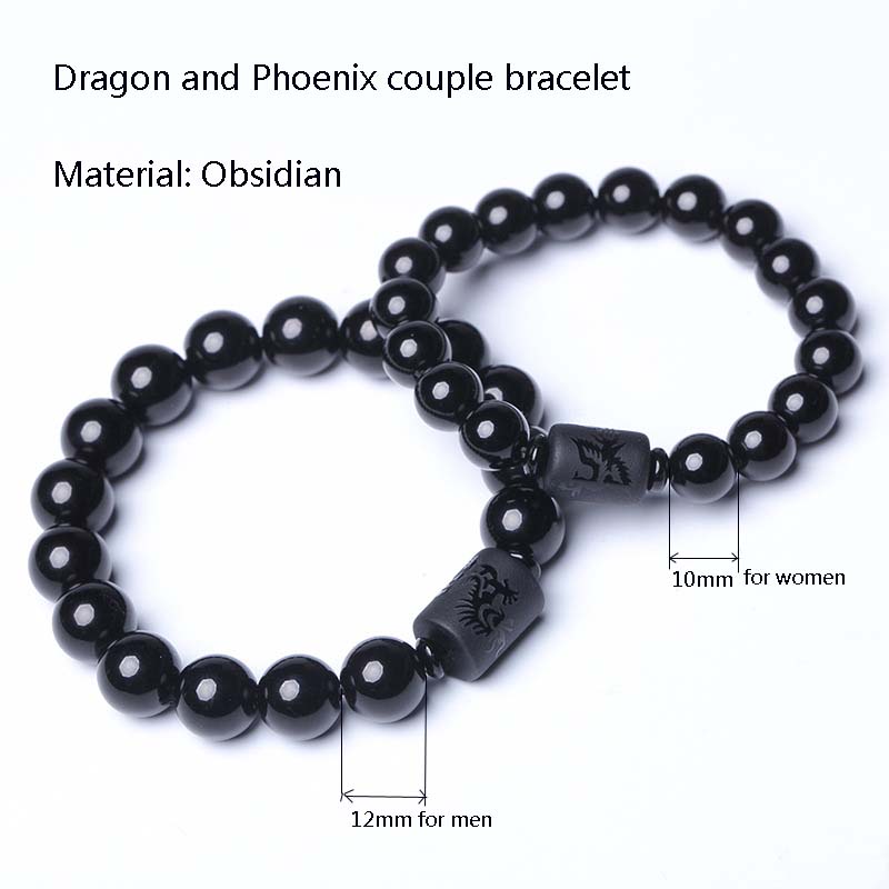 2017-Style-Ethnique-Couple-Bracelet-Obsidienne-Perles-Dragon-et-Phoenix-Charm-Bracelets-pour-Femmes-homme-De