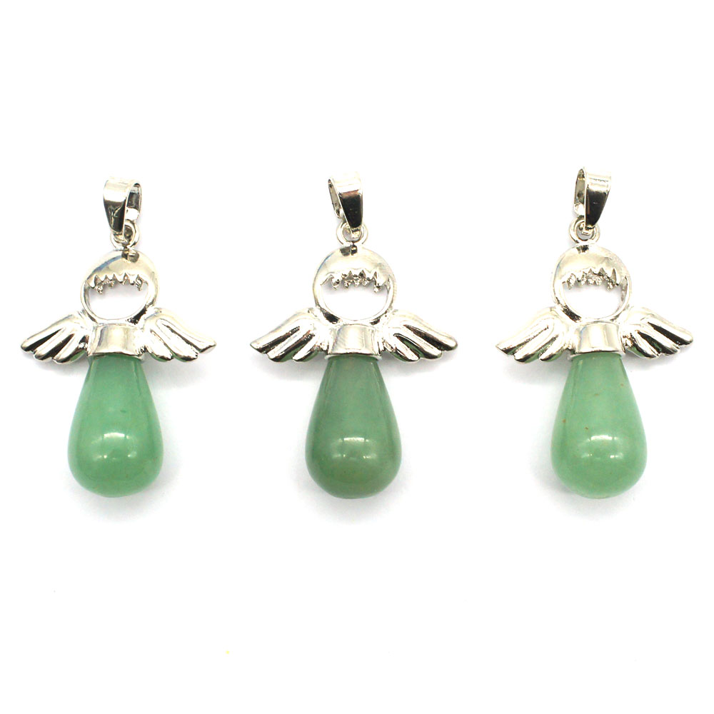 Pendentif-aventurine-goutte-forme-Ange