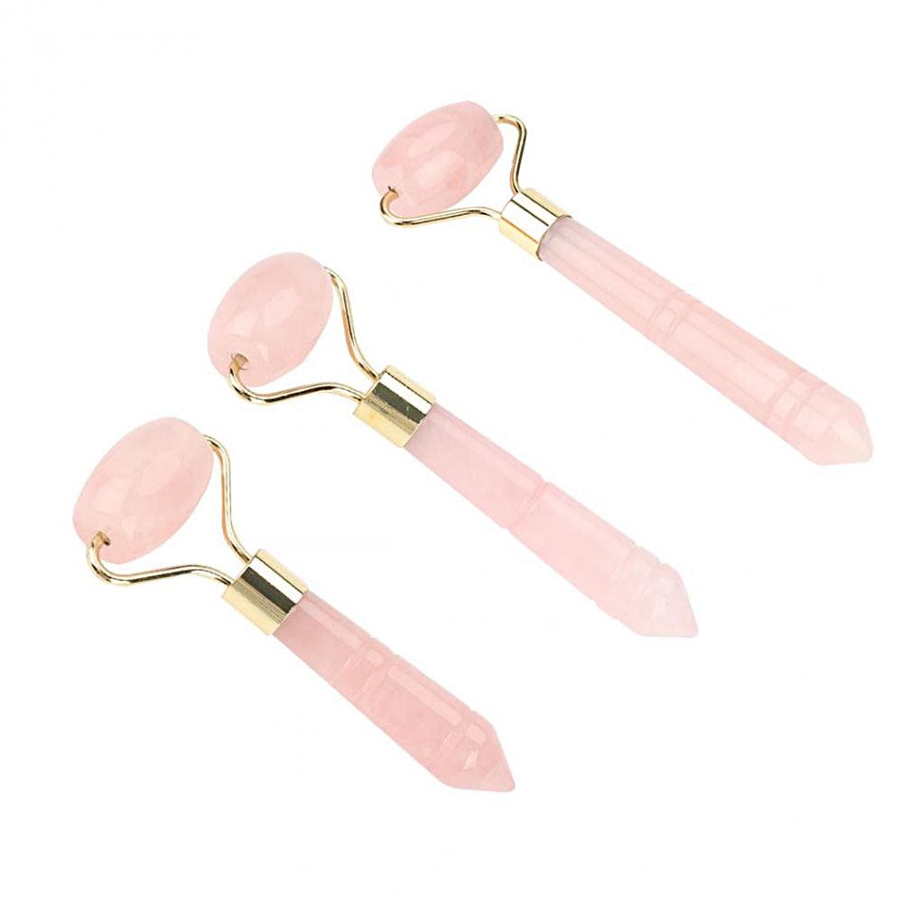 Rouleau De Massage Visage Et Corps En Quartz Rose Quartz Rose Massage Quartz Rose Corps Et Ames