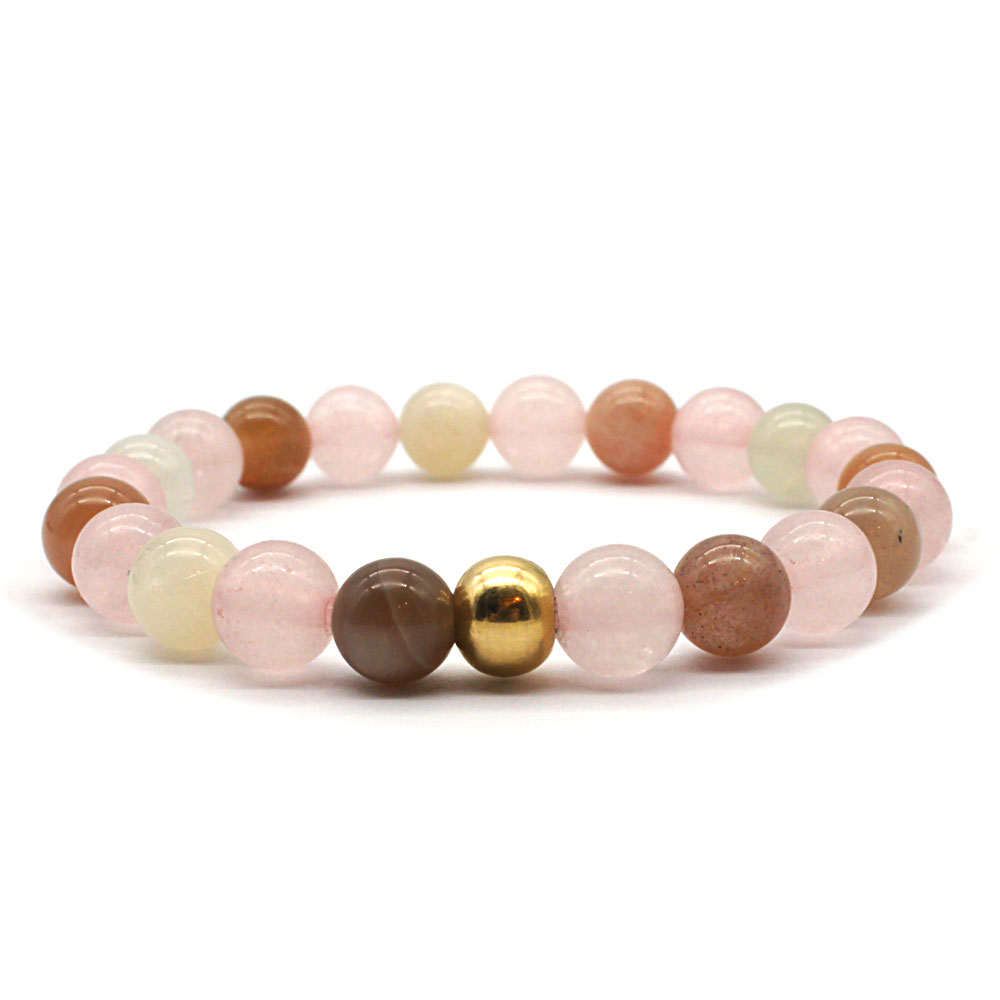 Bracelet-Amour-Quartz-rose-et-Pierre-de-lune-lithothérapie-1