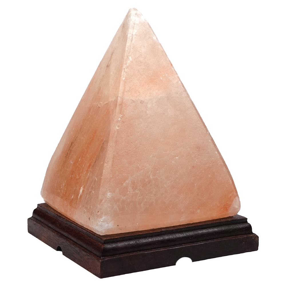 Lampe de sel de l'Himalaya rose Pyramide 20cm 3kg