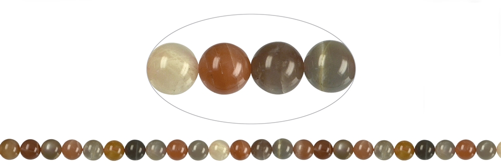 Perles de pierres naturelles sur fil (08mm) pour bijouterie
