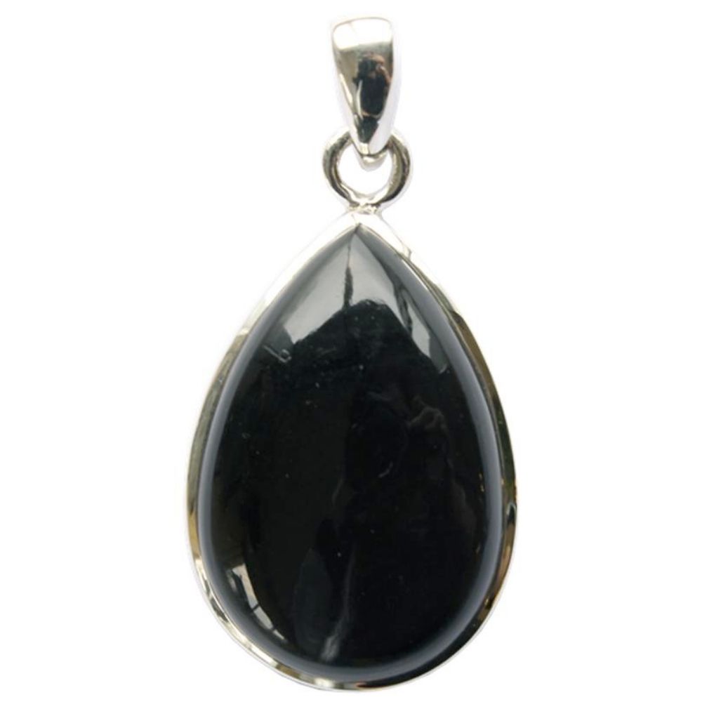 pendentif obsidienne noire argent GM