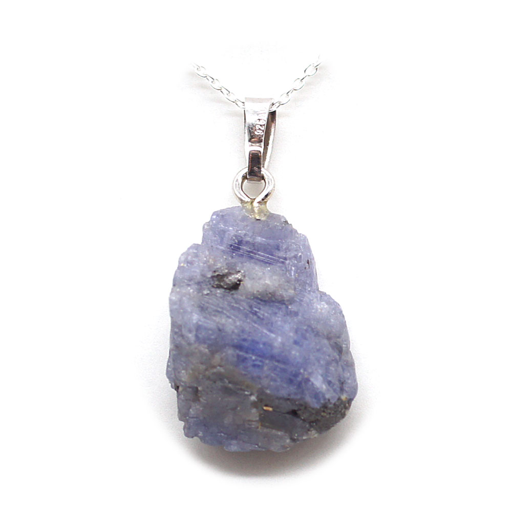 Pendentif-Tanzanite-extra-bélière-argent-simple