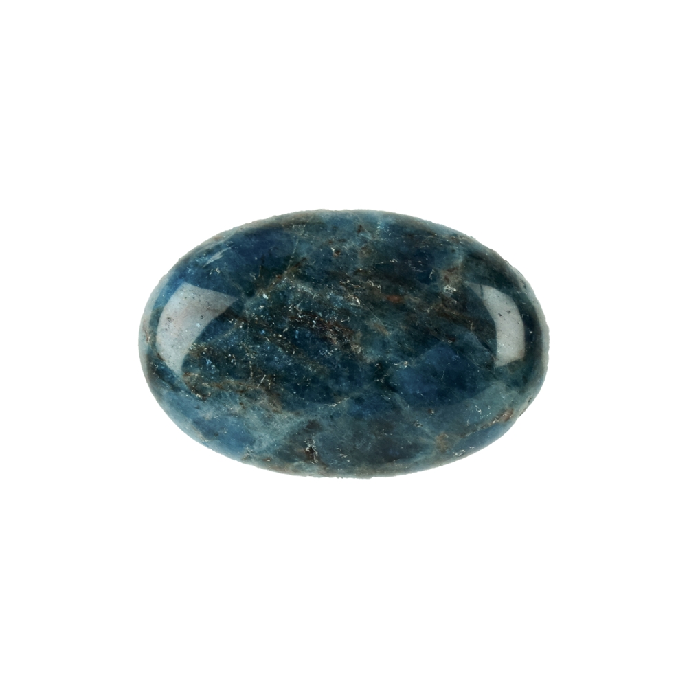 Galet pierre plate Apatite bleu