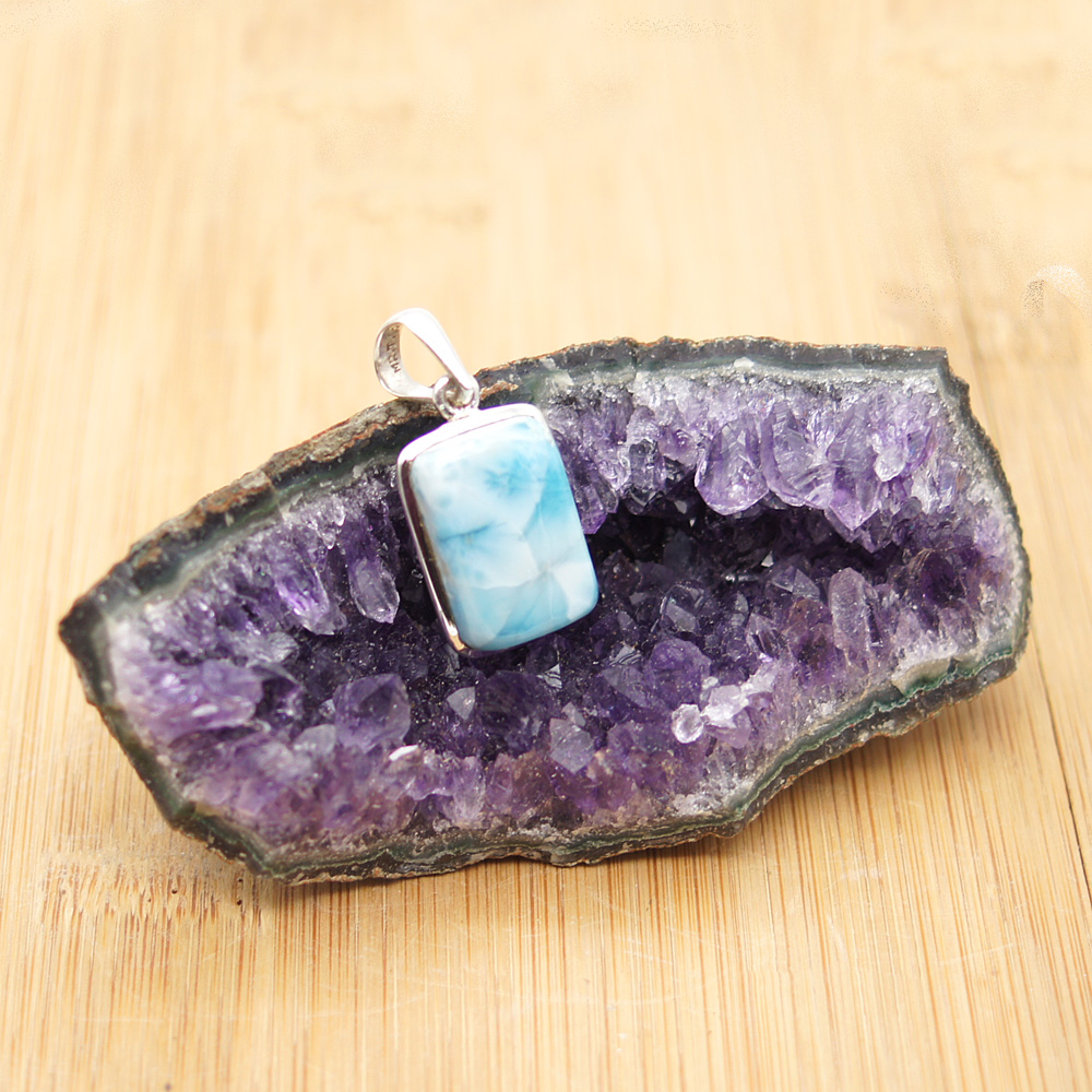 Pendentif-larimar-argent---modèle-2