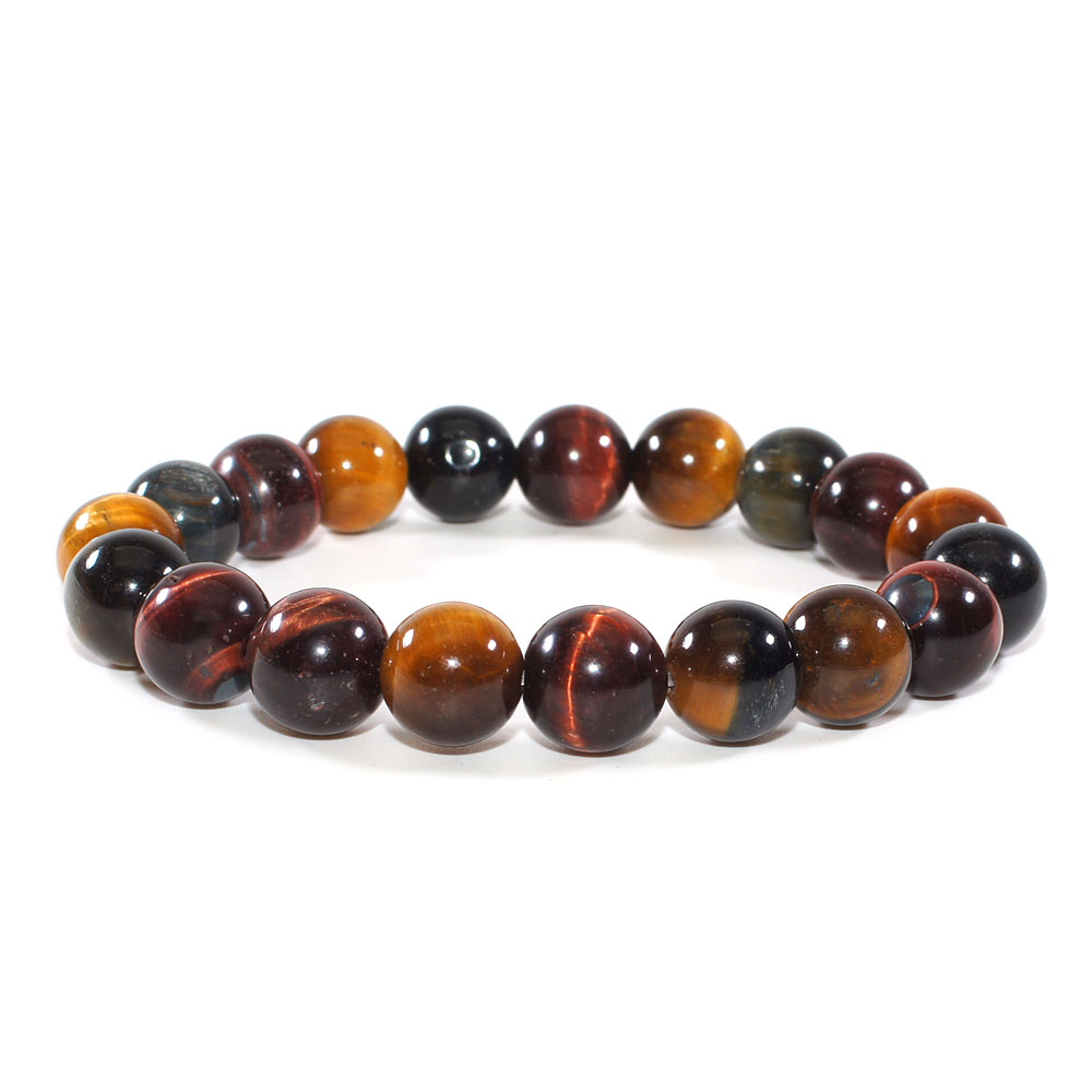 Bracelet-Oeil-de-tigre-multicolore-boules-10-mm