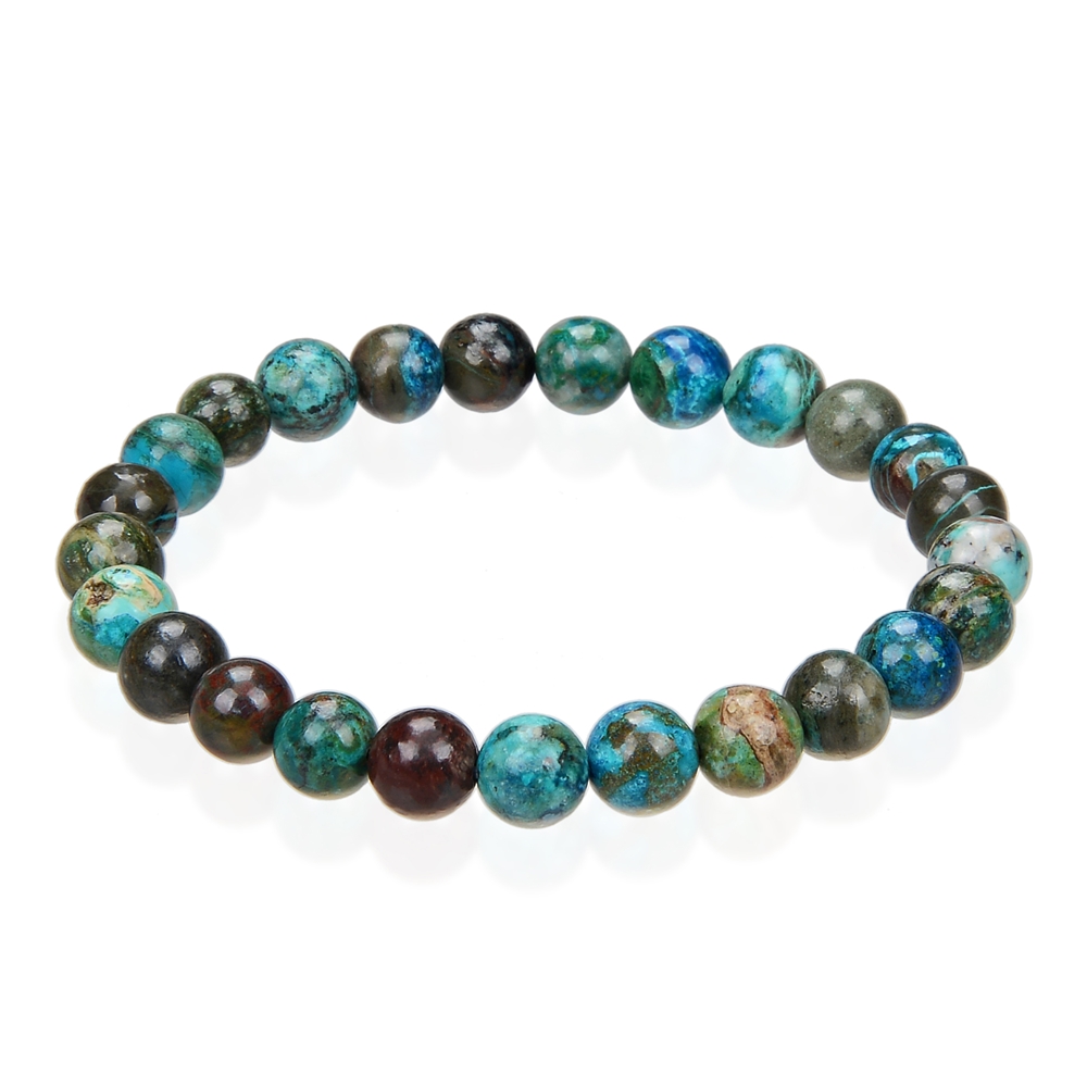 Bracelet Chrysocolle du Pérou Boules 8mm