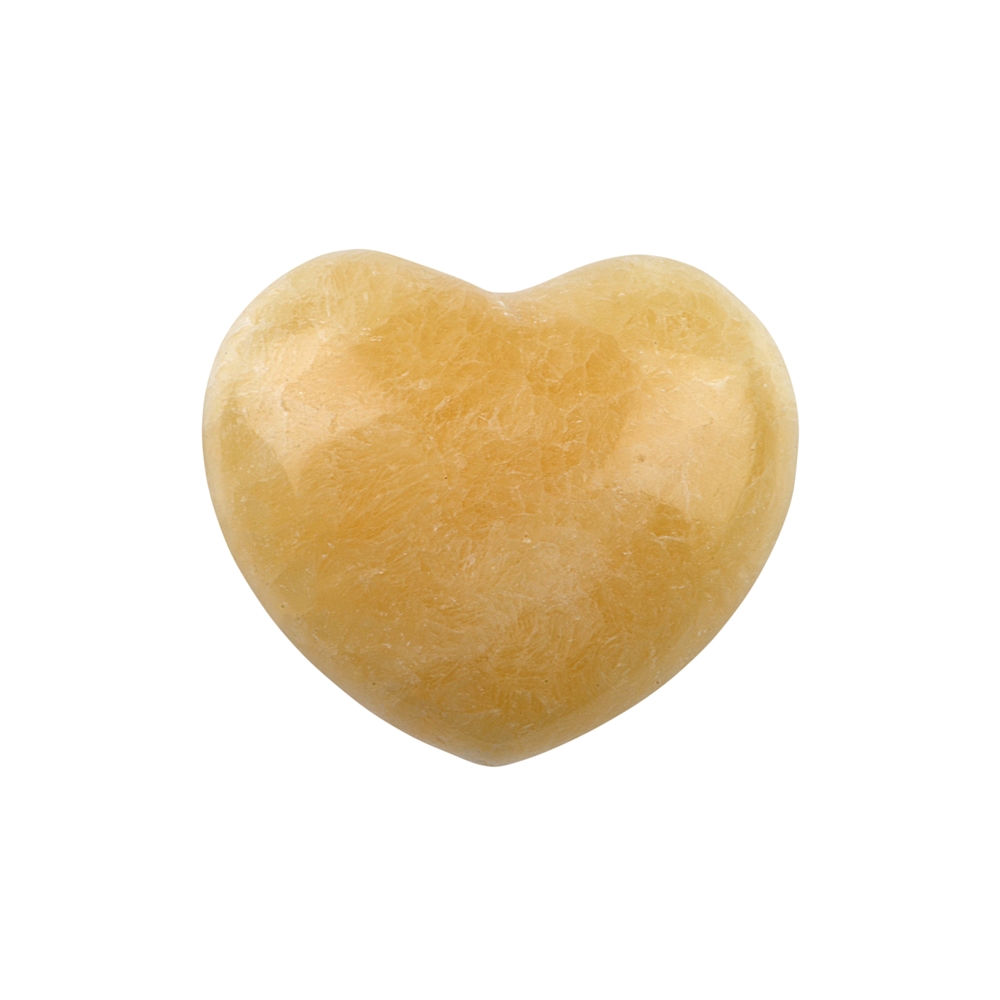 Coeur en calcite orange de 45mm