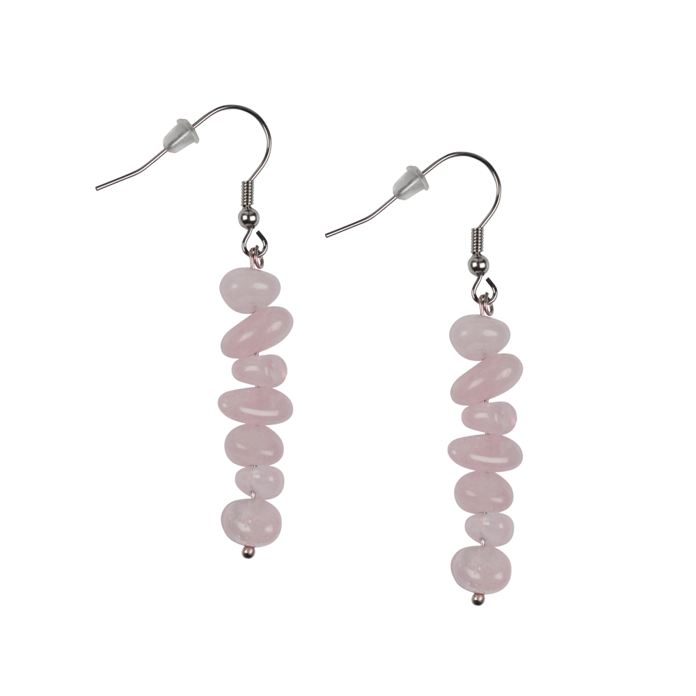 boucle d'oreille quartz rose, boucle d'oreille pierre naturelle boucle d'oreille quartz rose, boucle d'oreille pierre naturelle