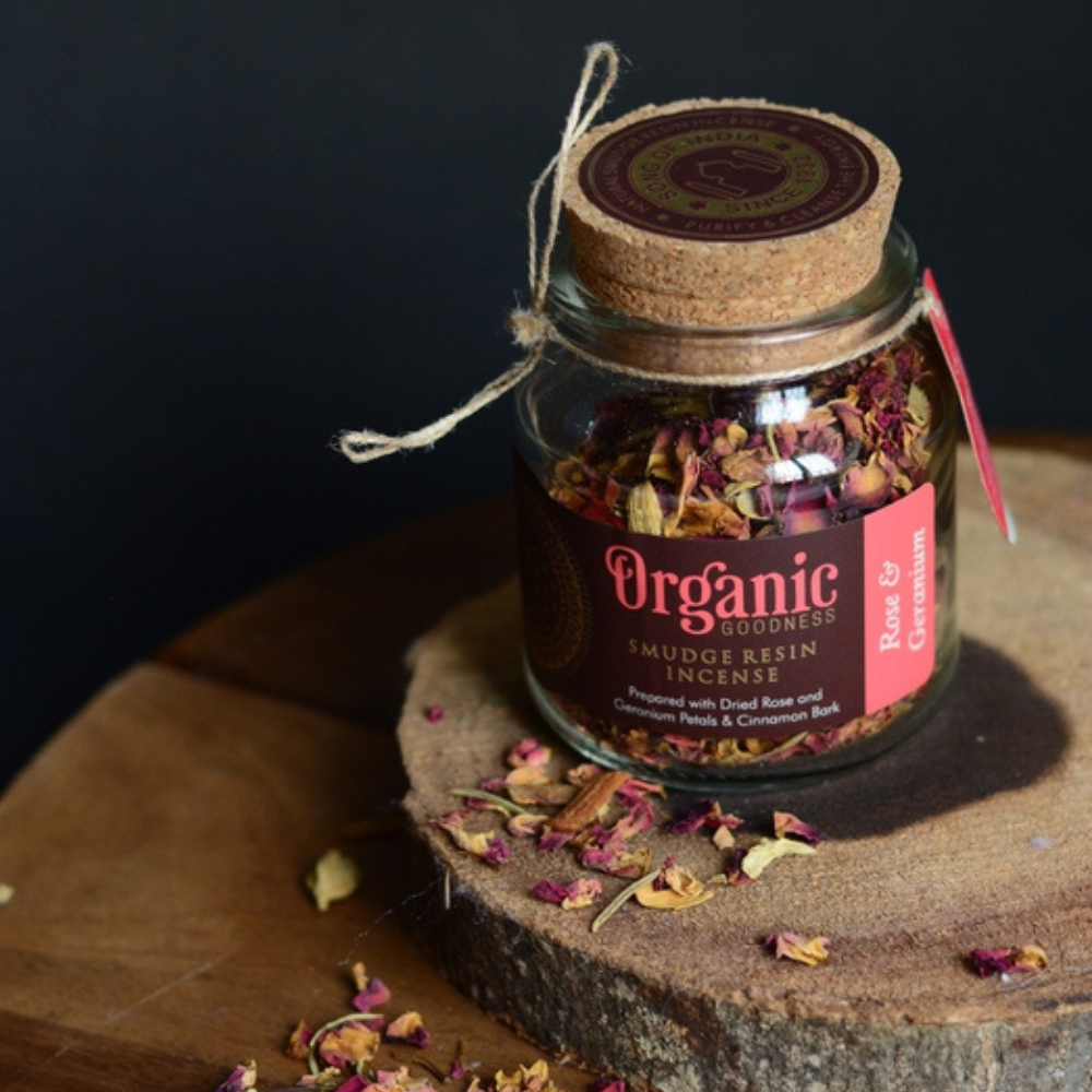 Encens Résine Purification Organic Rose et Géranium
