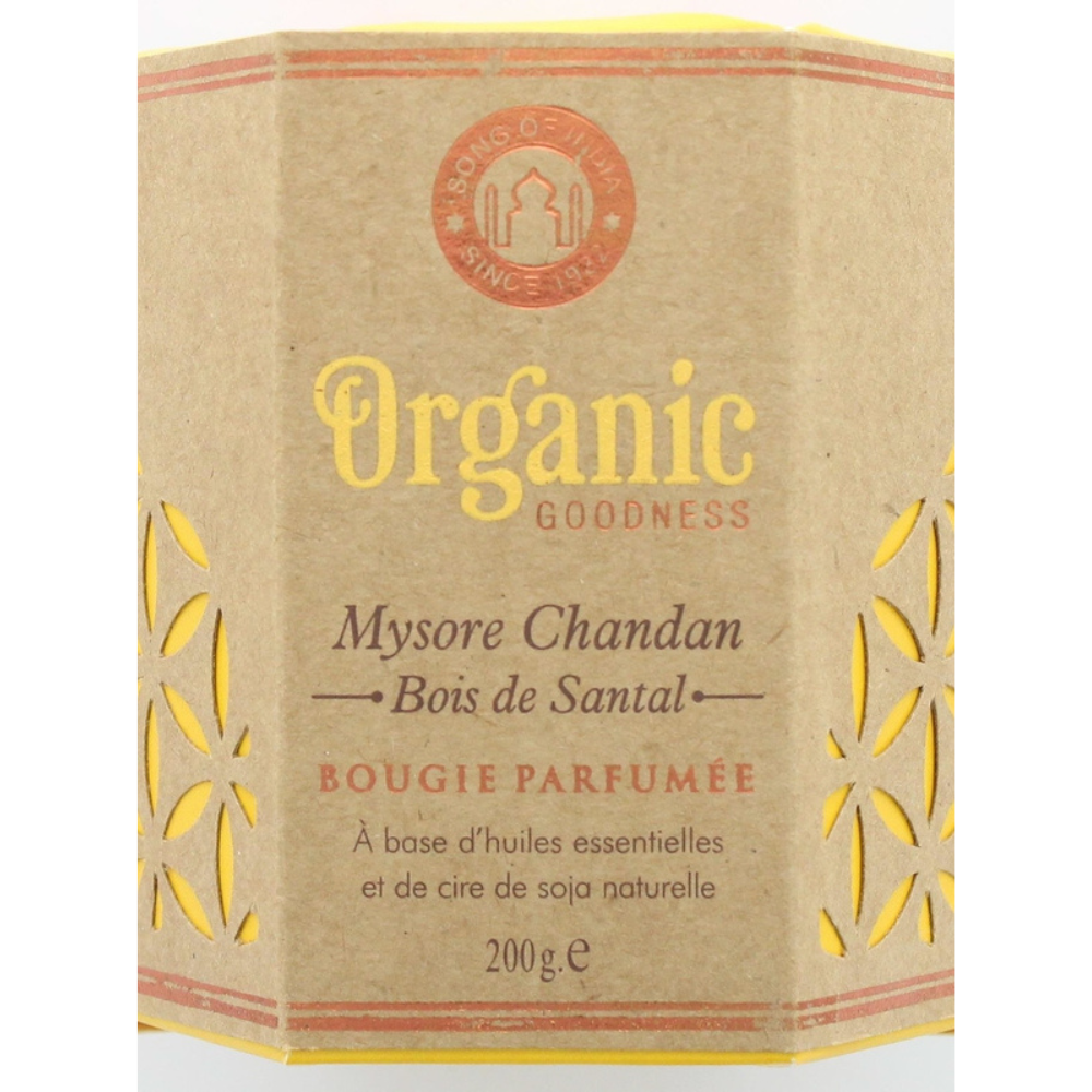 Bougie parfumée Organic en Cire végétale et Bois de Santal-01