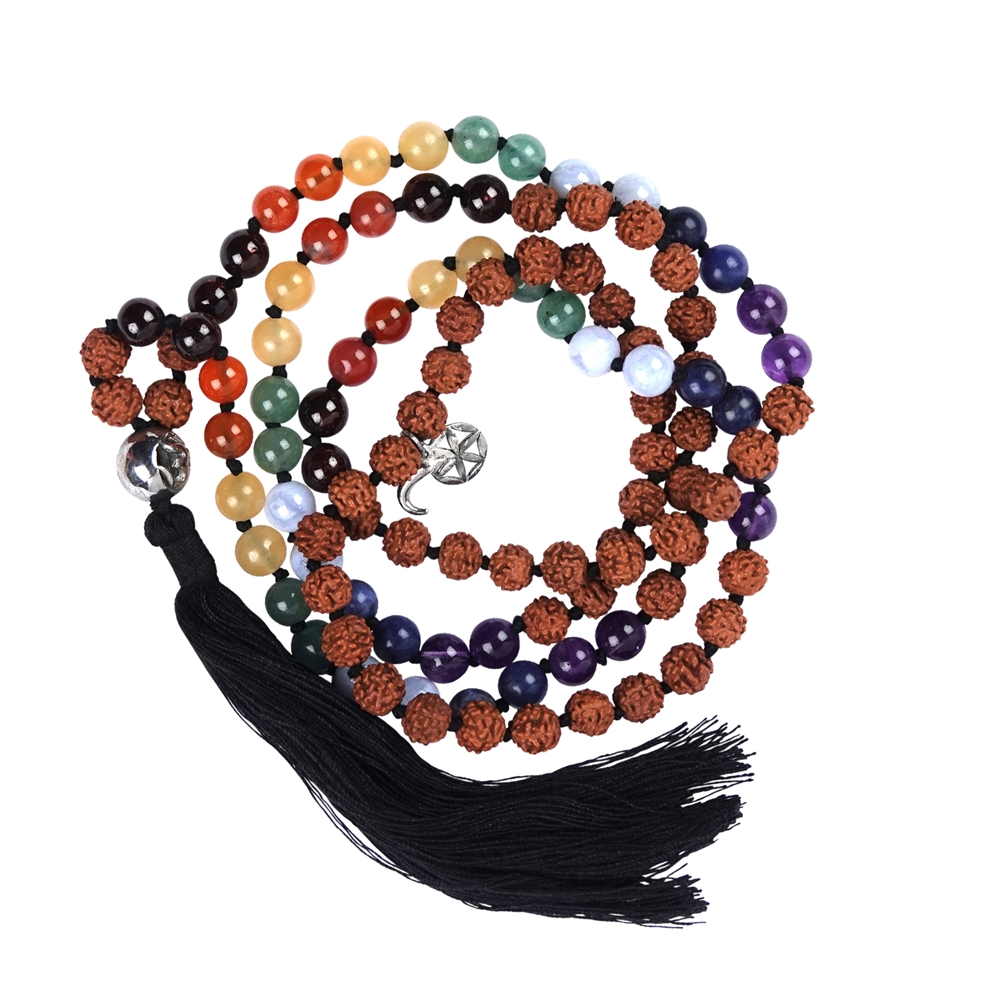Collier Mala Tibétain en perles de 7 chakras