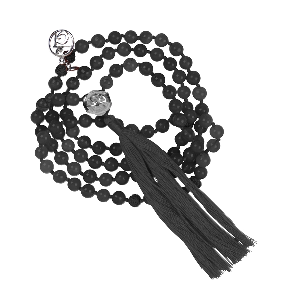 Collier Mala Tibétain en Shungite