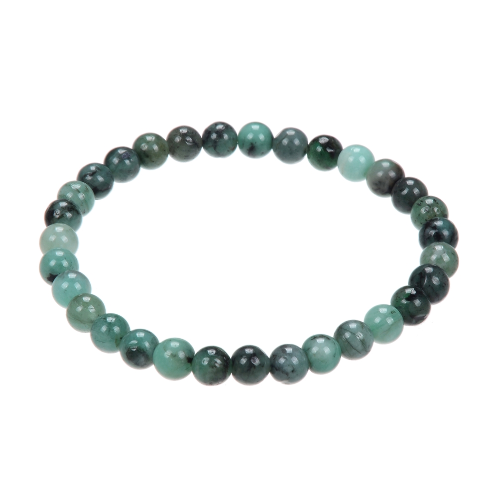 Bracelet Emeraude boules 6mm - EXTRA