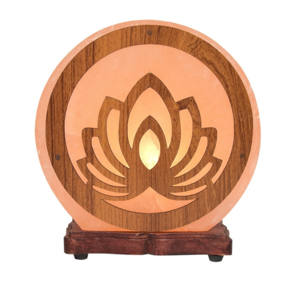 Lampe en Cristal de Sel 3D - Lotus