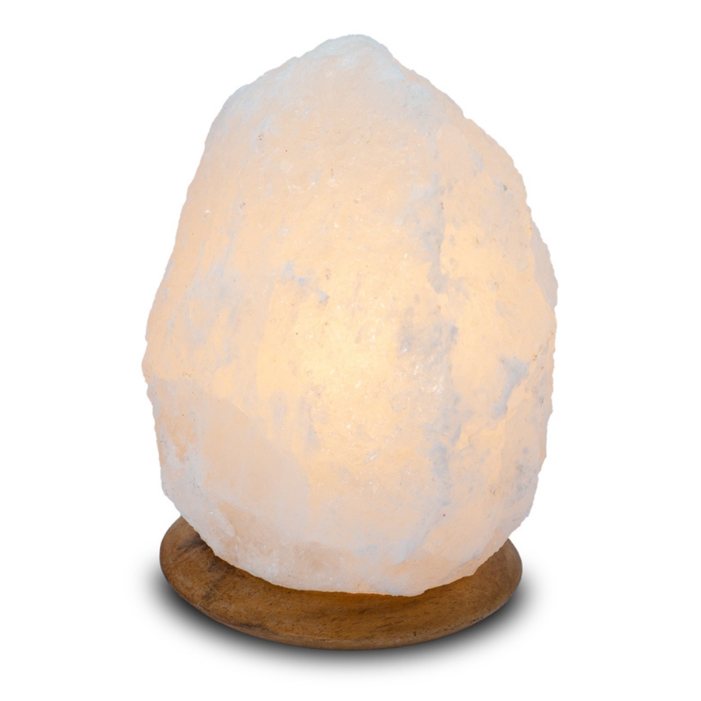Lampe en Cristal de Sel Blanc 2 à 3 kg