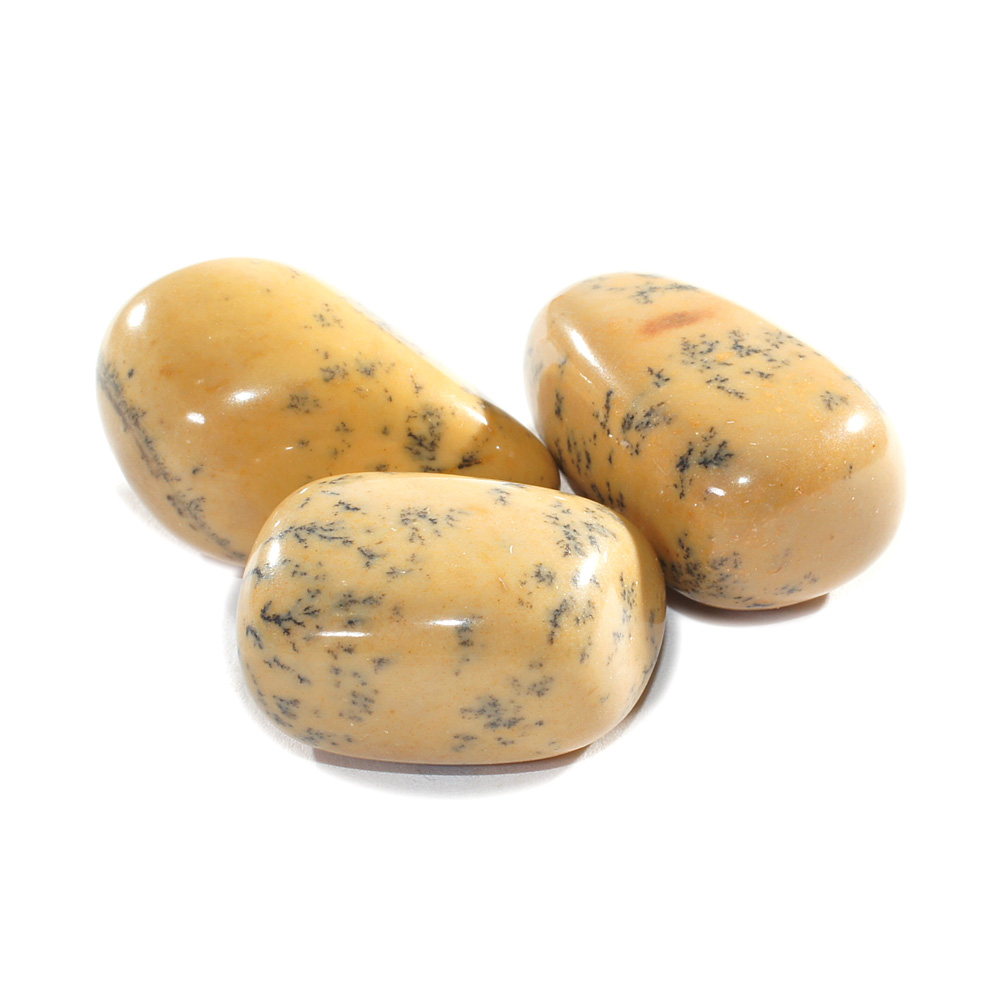 Jaspe-jaune-dendrite-pierre-roulée-1