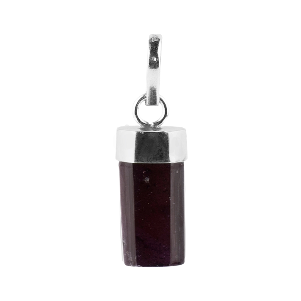 Pendentif en Grenat Pyrope Cristal poli en Argent 925