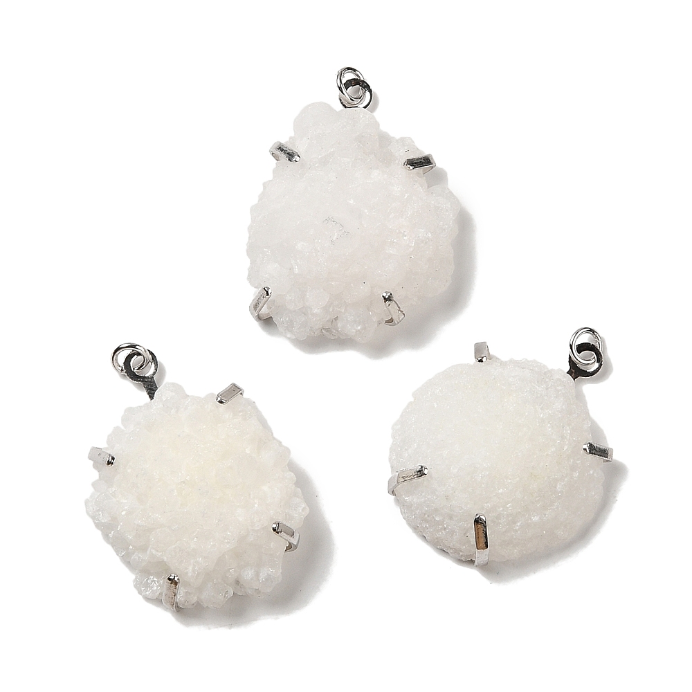 Pendentif en Cristal de Roche Druzy