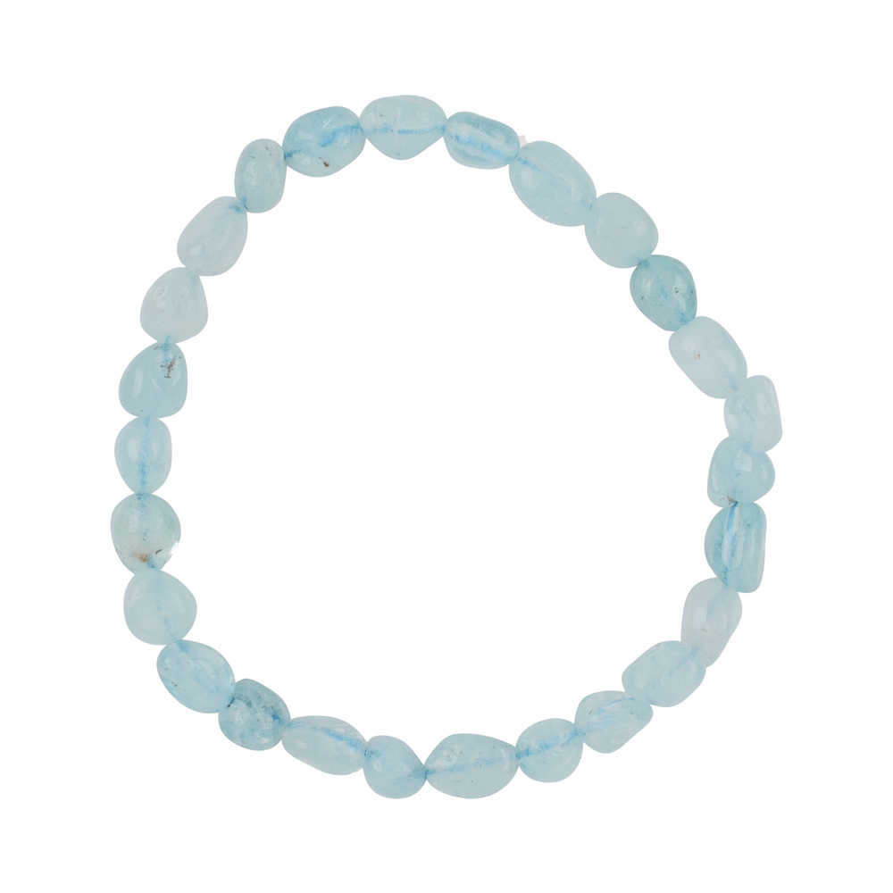 Bracelet pierres roulées Aigue marine