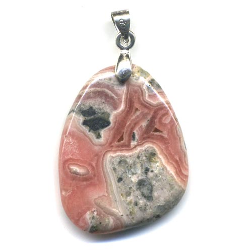 8080 pendentif rhodochrosite mini pierre plate