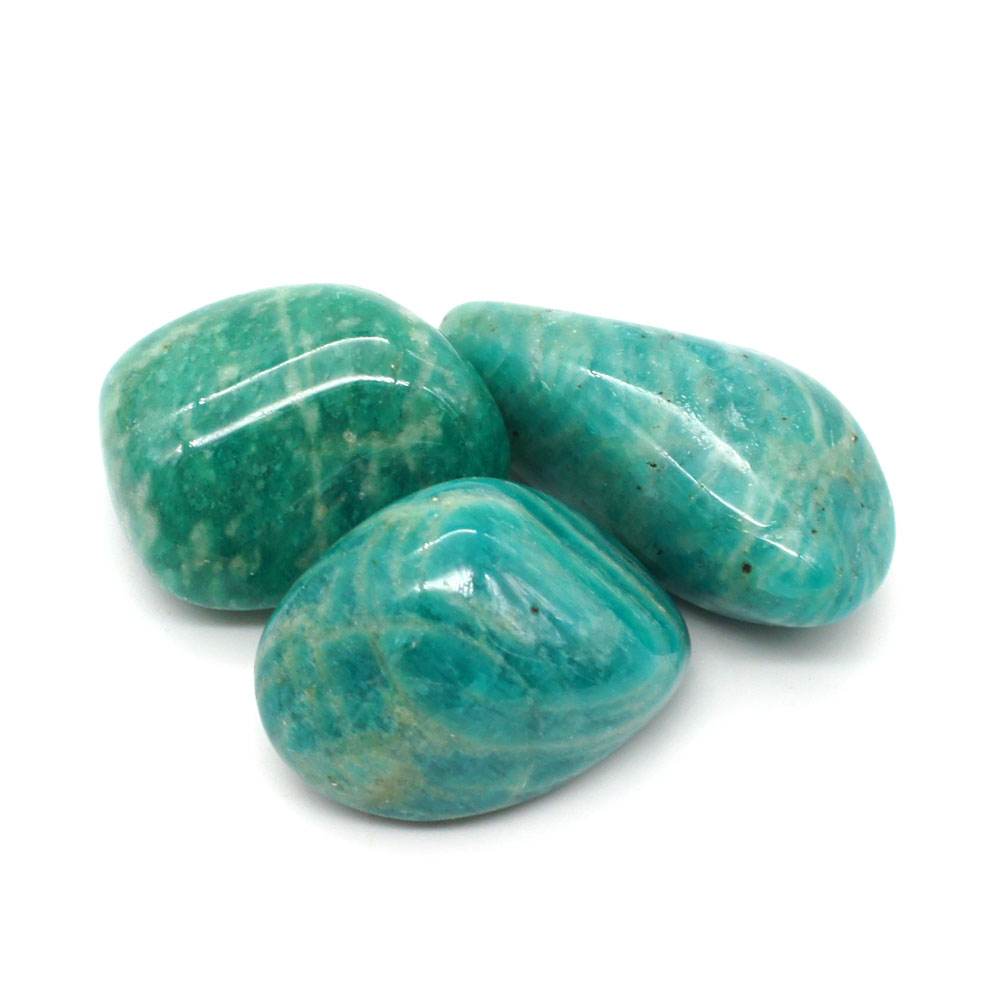 amazonite de russie pierre roulee de 20 a 30mm extra lot de 3pcs