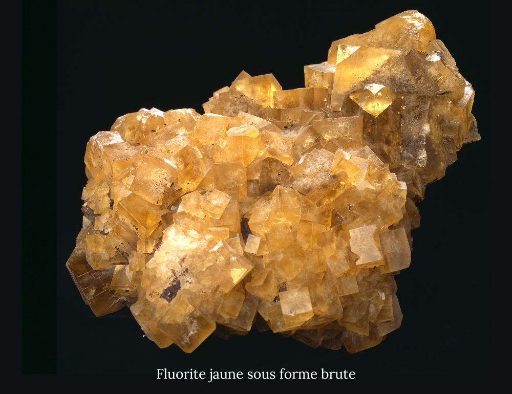 flurorite jaune sous forme brute