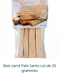 Bois sacré Palo Santo Lot de 25 grammes