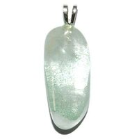 Pendentif Quartz Fantôme De Vanadium En Argent 925 - Forme Poire, 26g, Pierre Naturelle, Neuf Sans Emballage