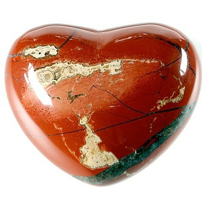 Coeur en Jaspe rouge de 45 mm