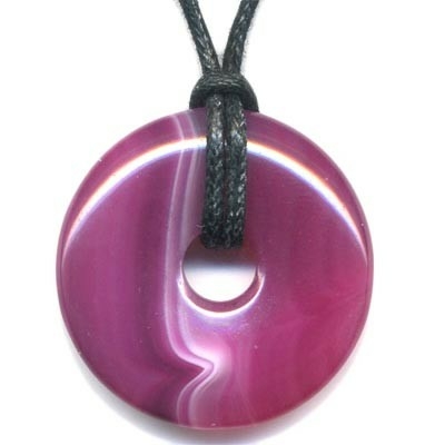 Pi-chinois Agate rose fluo 30 mm